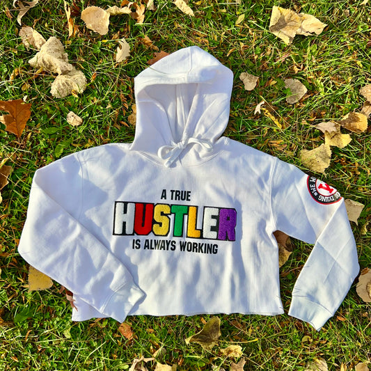 "True Hustler" Crop Hoody